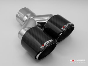 FIAT 124 Performance Exhaust by MADNESS - Monza - Dual Exit w/ Carbon Fiber Quad Tips V2 FIAT 124 Performance Exhaust by MADNESS - Monza - Dual Exit w/ Carbon Fiber Quad Tips V2